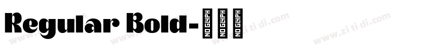 Regular Bold字体转换